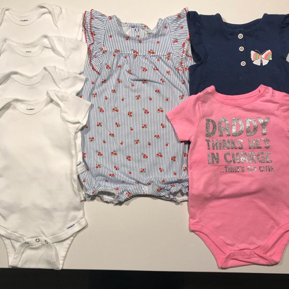 Cat and Jack onesies 7-piece Baby girl 12 month